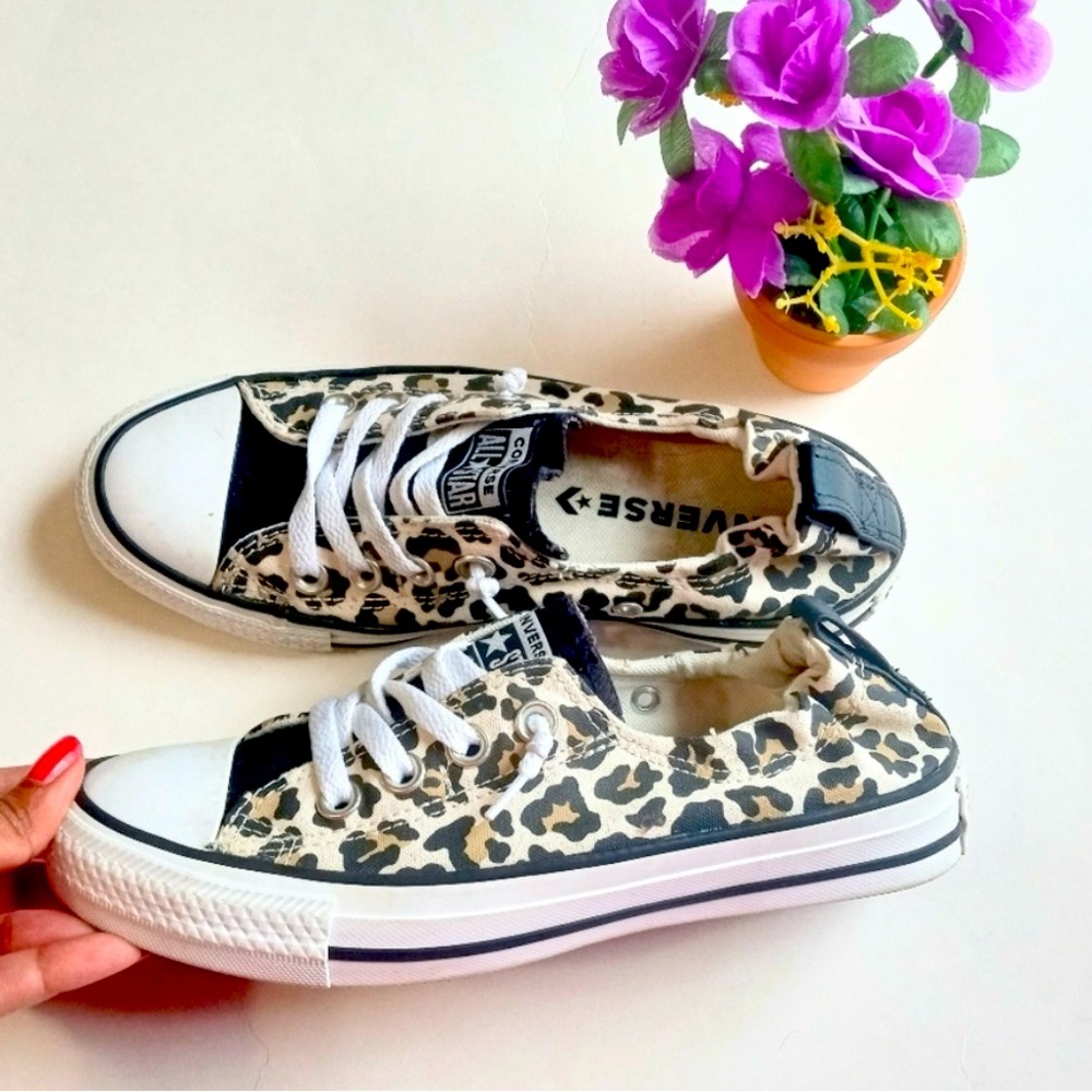 Converse All Star Leopard Print Star Shoreline Women's Sneakers Size 6